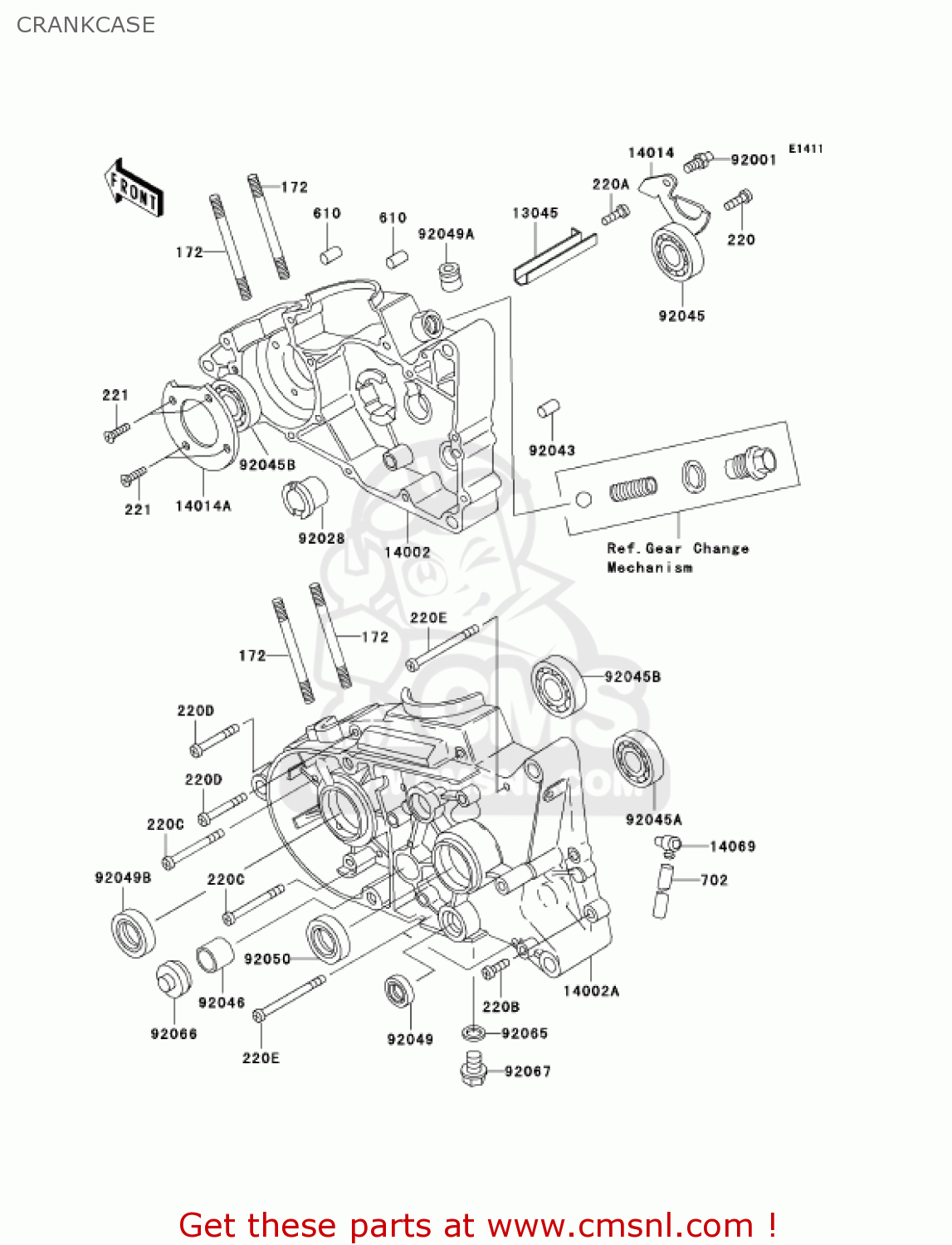 CRANKCASE KH125M5 2000 CANADA