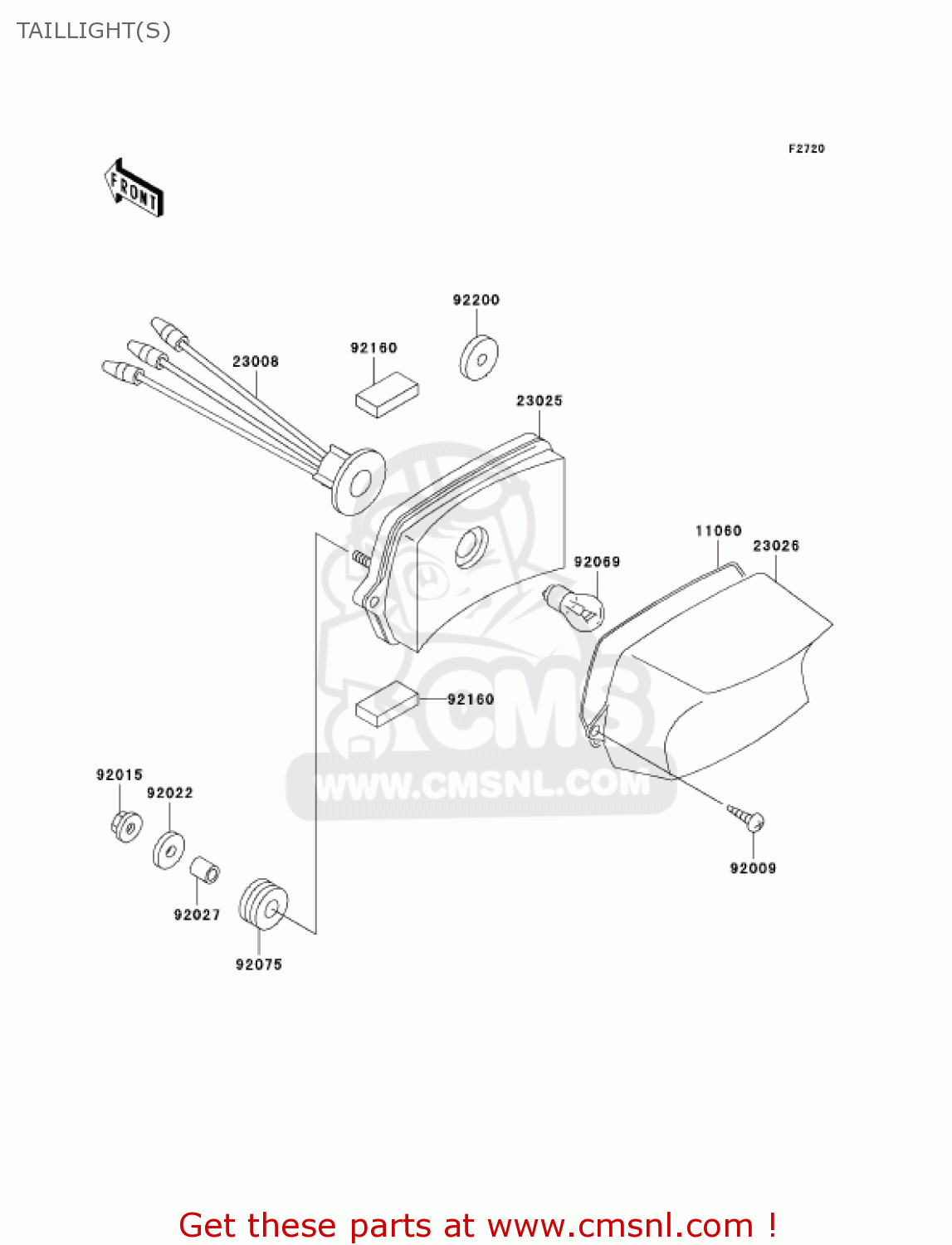 TAILLIGHT(S) KH125M5 2000 CANADA