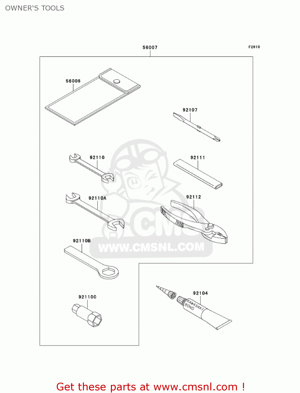 OWNER'S TOOLS KH125M5 2000 CANADA