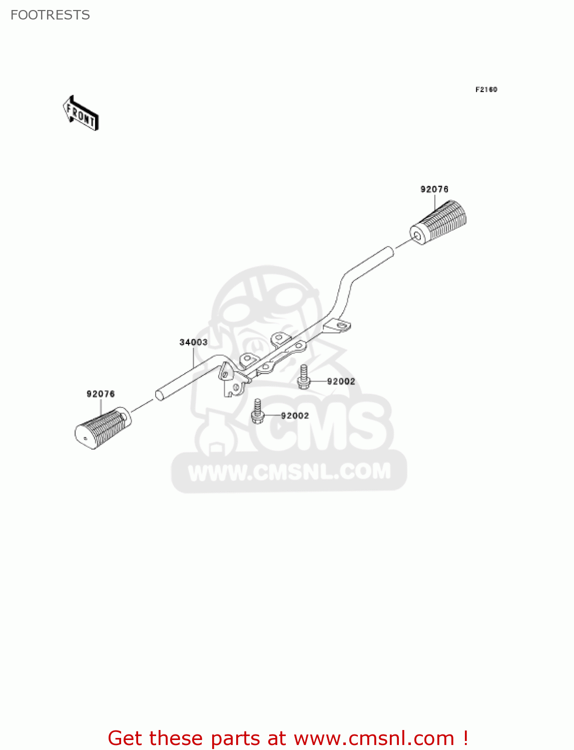 FOOTRESTS KH125M5 2000 CANADA