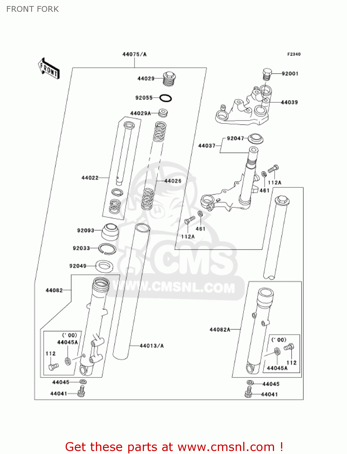 FRONT FORK KH125M5 2000 CANADA