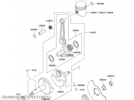 CRANKSHAFT/PISTON(S) - KH125M5 2000 CANADA