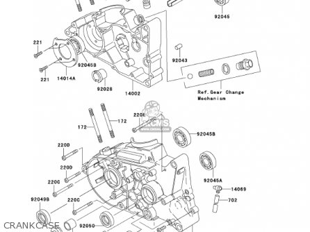 CRANKCASE - KH125M5 2000 CANADA