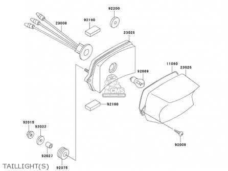 TAILLIGHT(S) - KH125M5 2000 CANADA