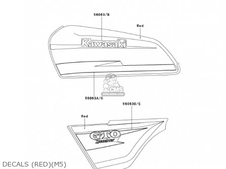 DECALS (RED)(M5) - KH125M5 2000 CANADA