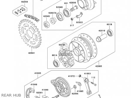 REAR HUB - KH125M5 2000 CANADA