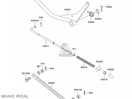 BRAKE PEDAL - KH125M5 2000 CANADA
