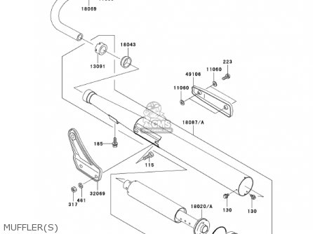 MUFFLER(S) - KH125M5 2000 CANADA