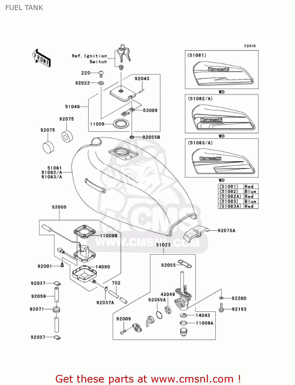 FUEL TANK KH125M8 2003 CANADA