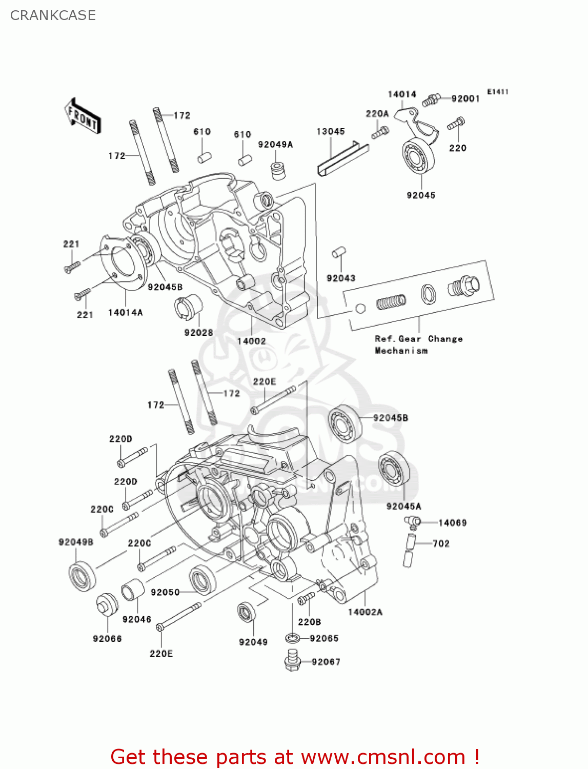 CRANKCASE KH125M8 2003 CANADA