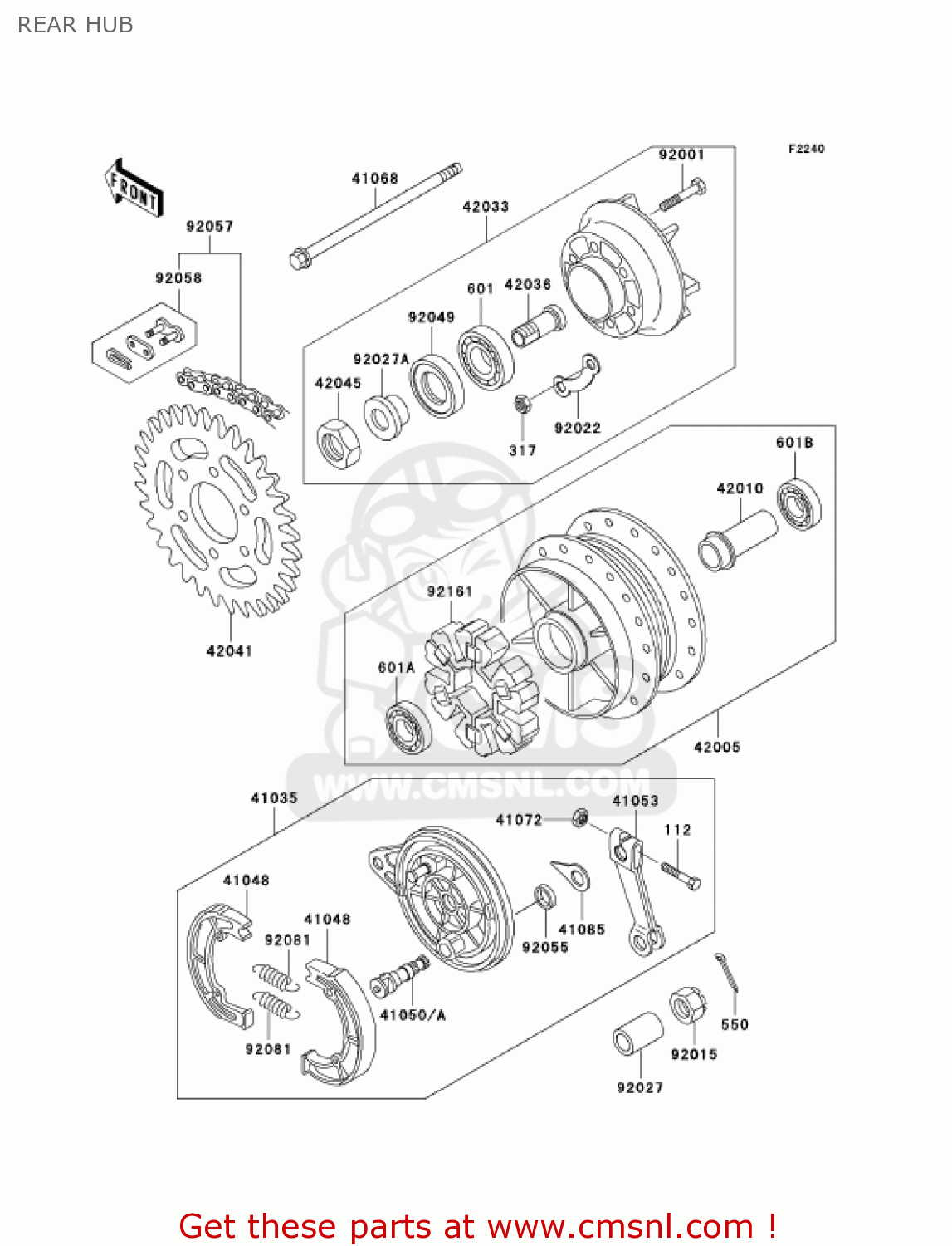 REAR HUB KH125M8 2003 CANADA