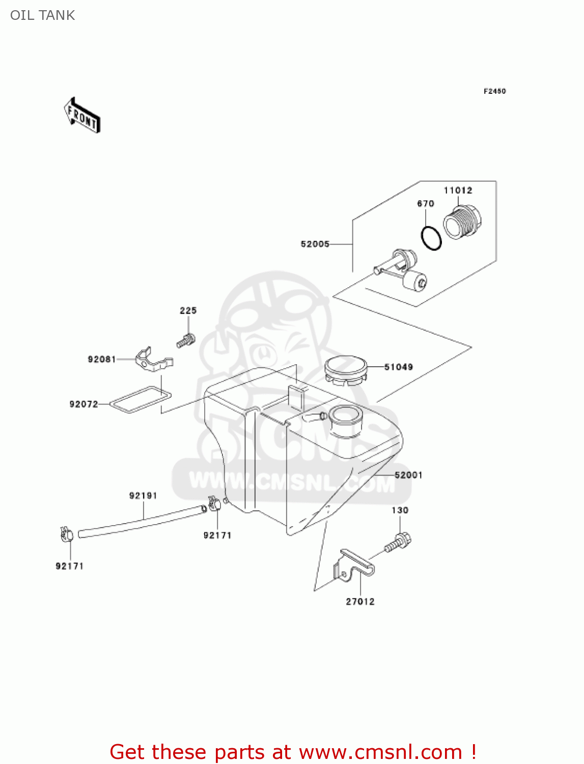 OIL TANK KH125M8 2003 CANADA