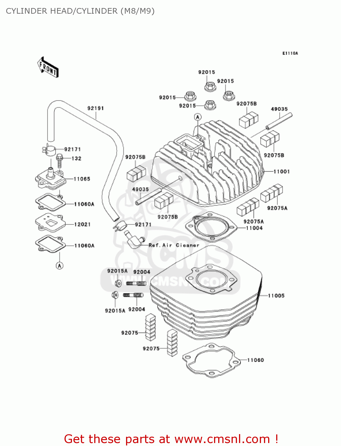 CYLINDER HEAD/CYLINDER (M8/M9) KH125M8 2003 CANADA