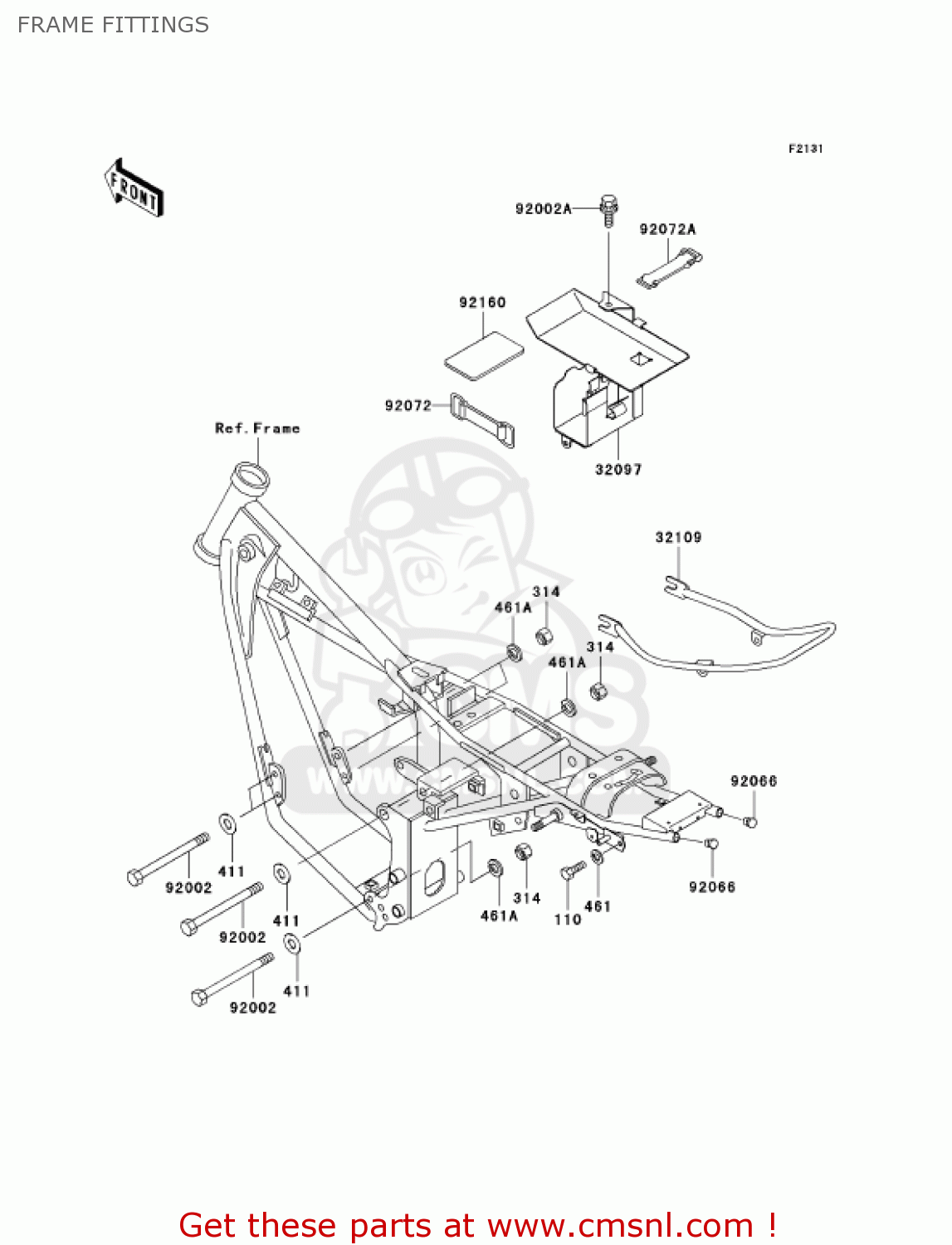 FRAME FITTINGS KH125M8 2003 CANADA