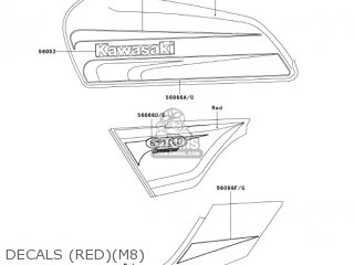 DECALS (RED)(M8) - KH125M8 2003 CANADA