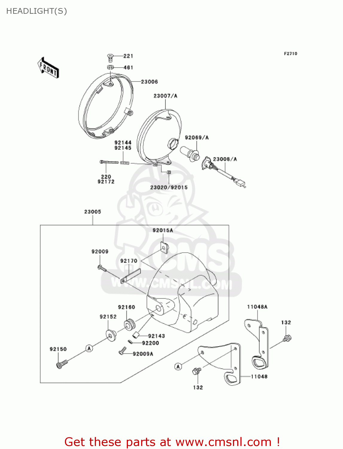 HEADLIGHT(S) KH125M9 2004 CANADA