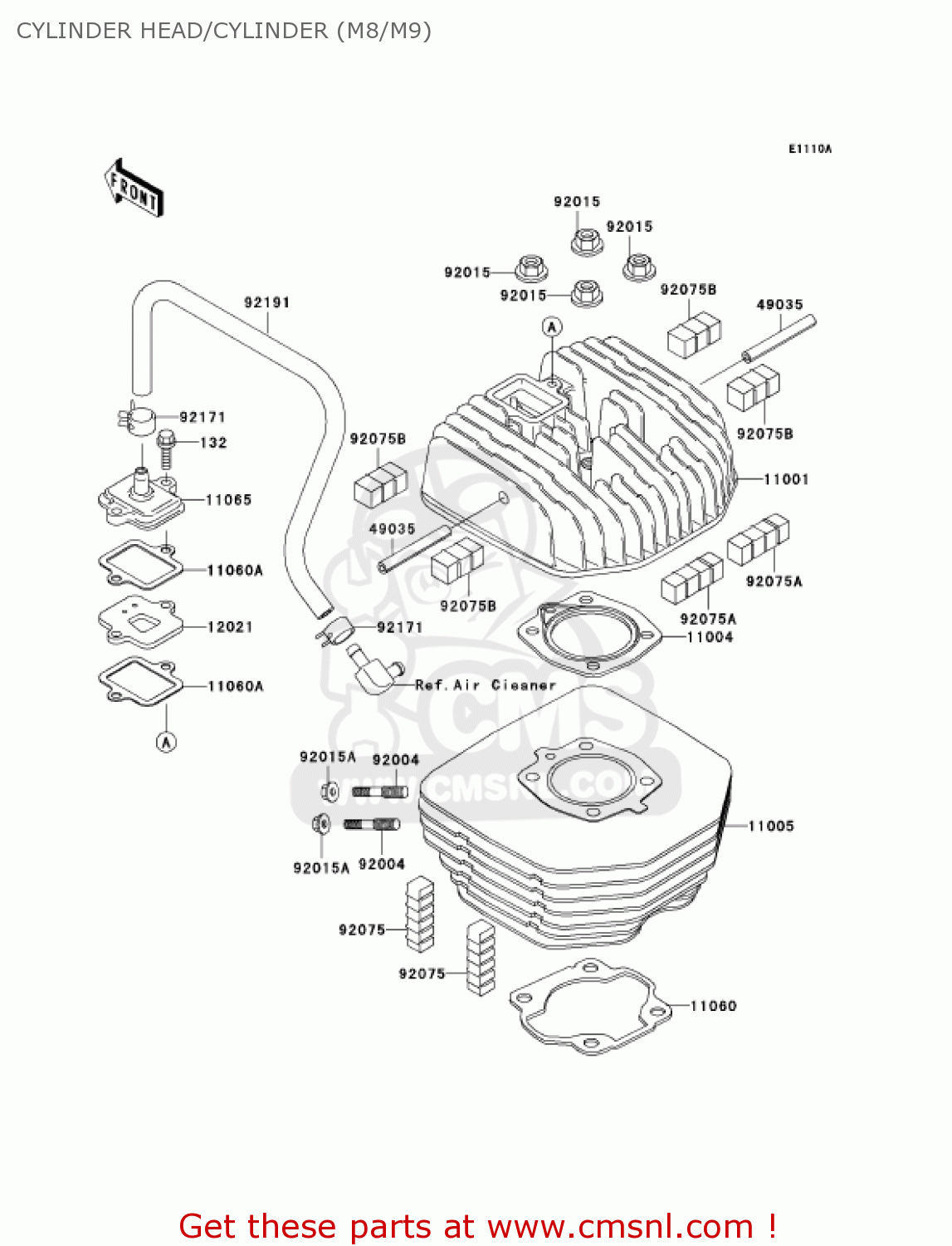 CYLINDER HEAD/CYLINDER (M8/M9) KH125M9 2004 CANADA