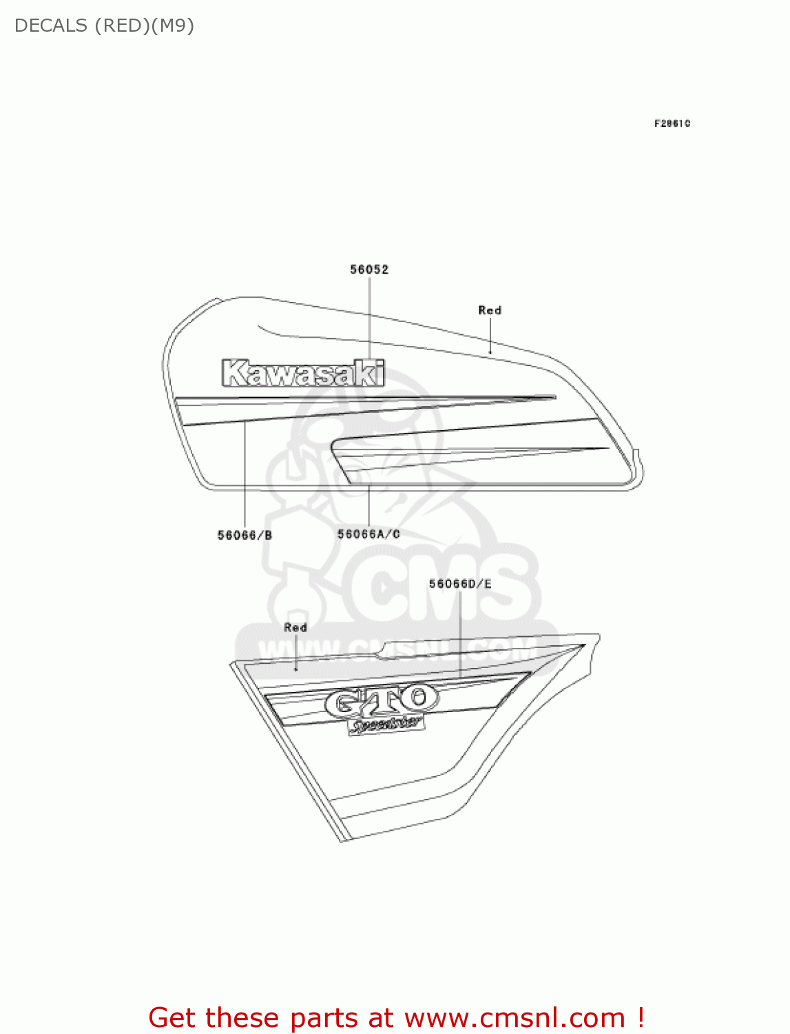 DECALS (RED)(M9) KH125M9 2004 CANADA