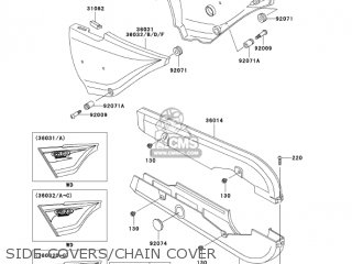 SIDE COVERS/CHAIN COVER - KH125M9 2004 CANADA