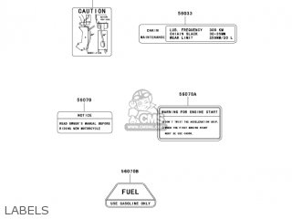 LABELS - KH125M9 2004 CANADA