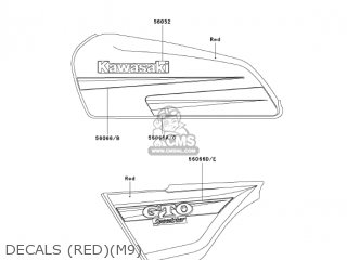DECALS (RED)(M9) - KH125M9 2004 CANADA