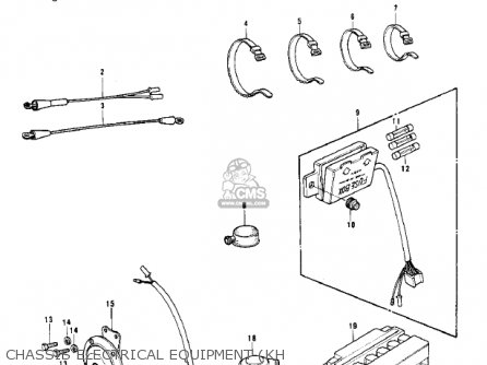 Kawasaki KH250A5 1976 CANADA parts lists and schematics