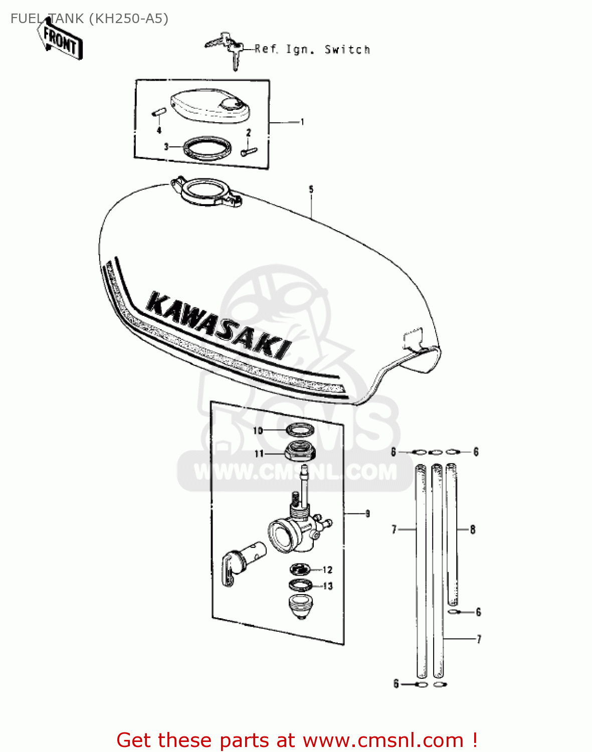FUEL TANK (KH250-A5) KH250A5 1976 CANADA