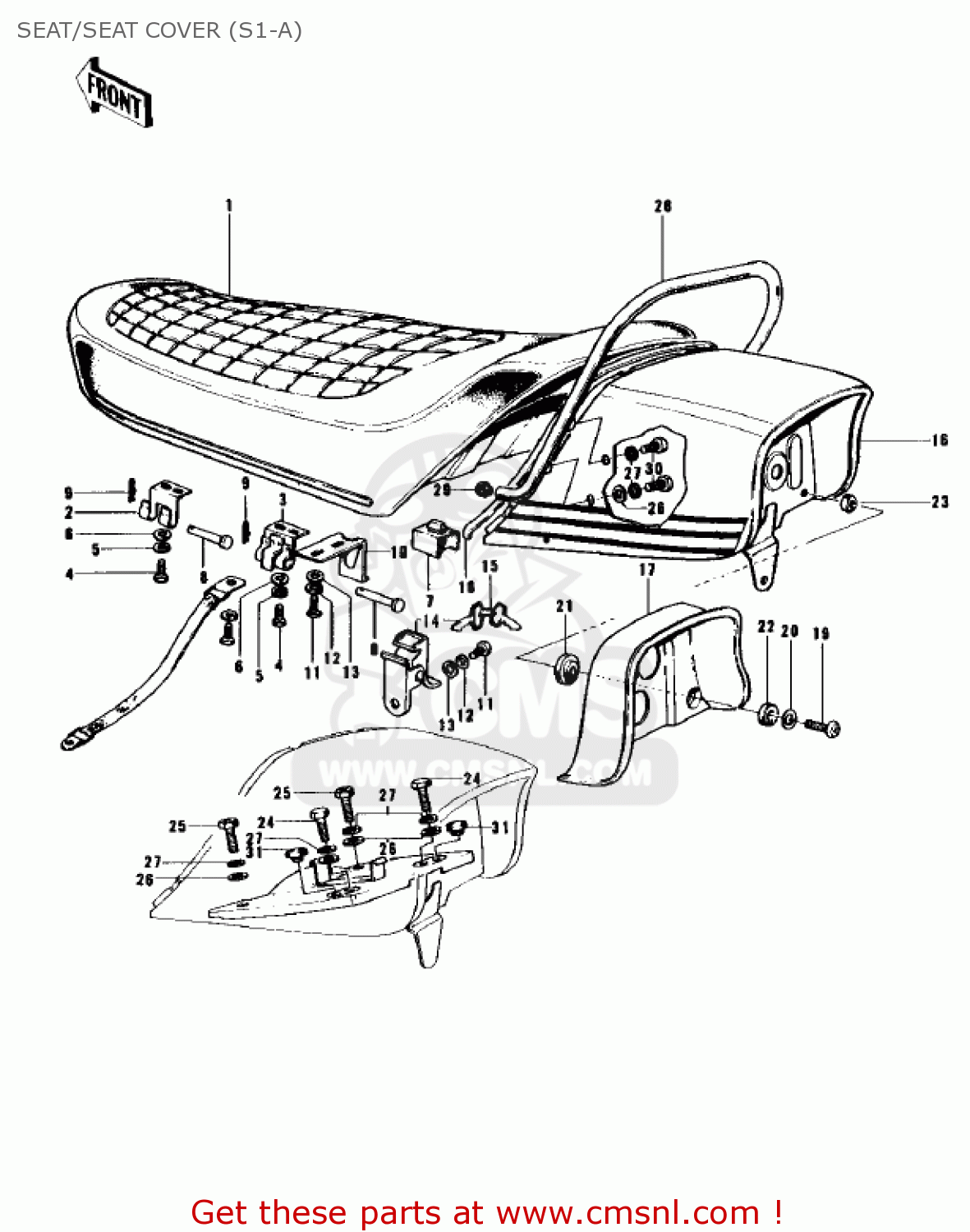 SEAT/SEAT COVER (S1-A) KH250A5 1976 CANADA
