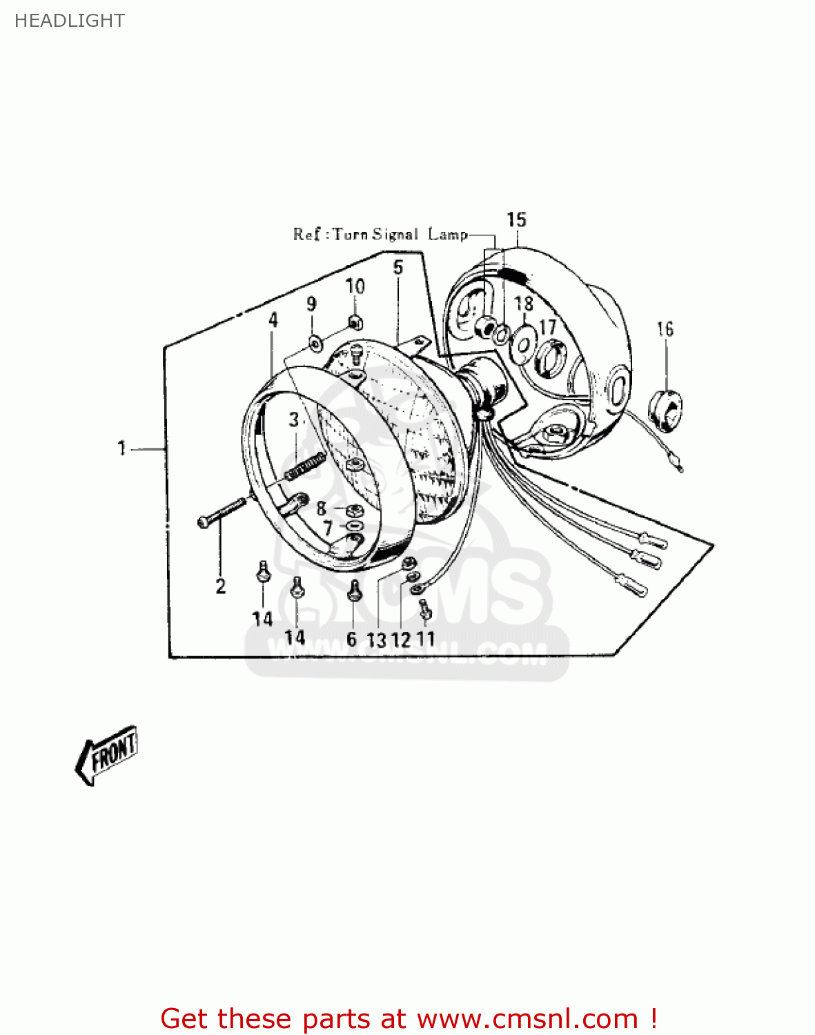 HEADLIGHT KH250A5 1976 CANADA