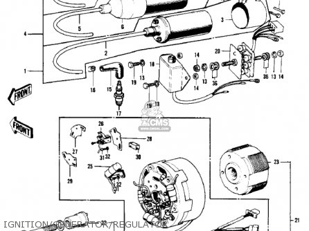 IGNITION/GENERATOR/REGULATOR - KH250A5 1976 CANADA