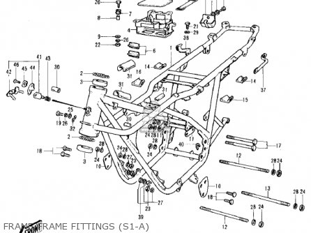 FRAME/FRAME FITTINGS (S1-A) - KH250A5 1976 CANADA