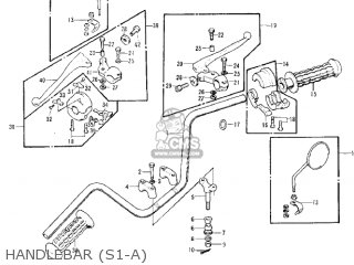 HANDLEBAR (S1-A) - KH250A5 1976 CANADA