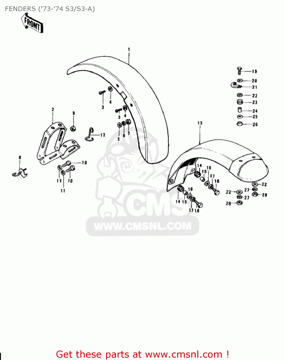 FENDERS ('73-'74 S3/S3-A) KH400A3 1976 USA CALIFORNIA