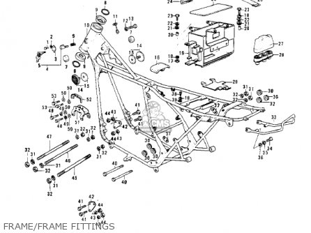 FRAME/FRAME FITTINGS - KH400A3 1976 USA CALIFORNIA