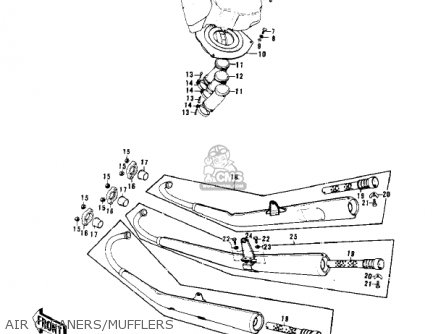 AIR CLEANERS/MUFFLERS - KH400A3 1976 USA CALIFORNIA