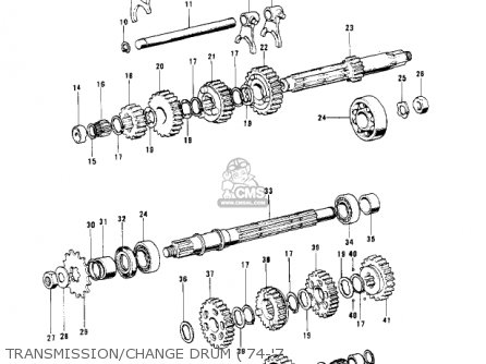 TRANSMISSION/CHANGE DRUM ('74-'7 - KH400A4 1977 USA CALIFORNIA