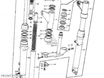 FRONT FORK - KH400A4 1977 USA CALIFORNIA