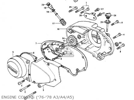 ENGINE COVERS ('76-'78 A3/A4/A5) - KH400A4 1977 USA CALIFORNIA