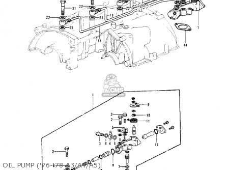 OIL PUMP ('76-'78 A3/A4/A5) - KH400A4 1977 USA CALIFORNIA