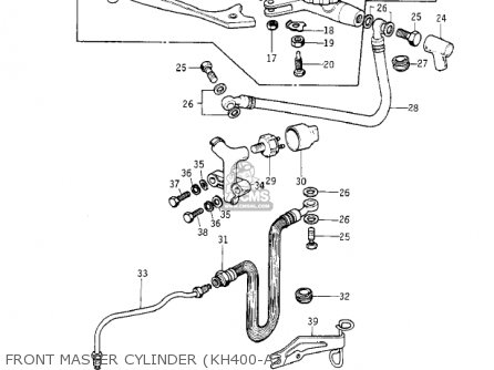 FRONT MASTER CYLINDER (KH400-A3/ - KH400A4 1977 USA CALIFORNIA