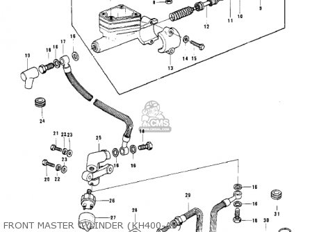 FRONT MASTER CYLINDER (KH400-A5) - KH400A4 1977 USA CALIFORNIA