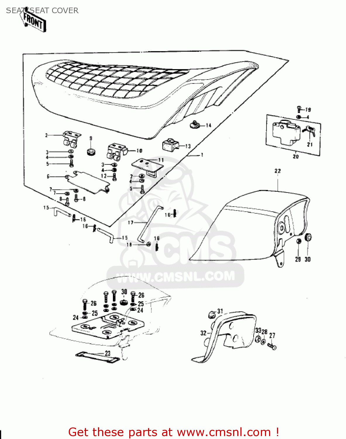 SEAT/SEAT COVER KH400A5 1978 USA CANADA