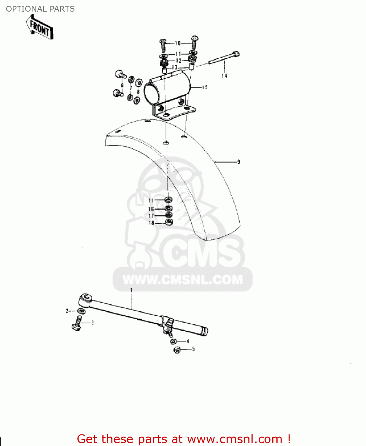 OPTIONAL PARTS KH400A5 1978 USA CANADA