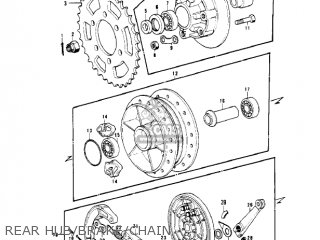 REAR HUB/BRAKE/CHAIN - KH400A5 1978 USA CANADA