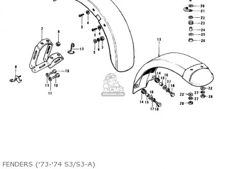 FENDERS ('73-'74 S3/S3-A) - KH400A5 1978 USA CANADA