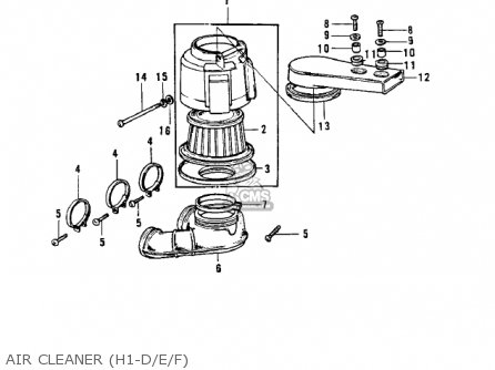 AIR CLEANER (H1-D/E/F) - KH500A8 1976 CANADA