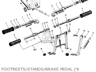 FOOTRESTS/STANDS/BRAKE PEDAL ('6 - KH500A8 1976 CANADA