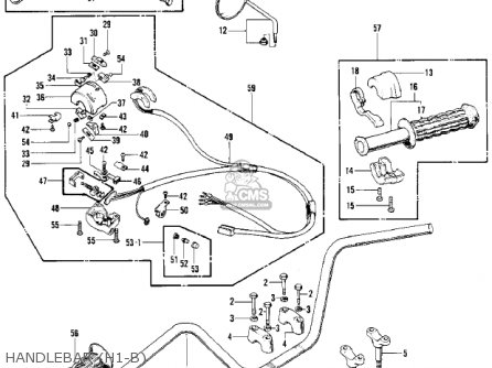 HANDLEBAR (H1-B) - KH500A8 1976 CANADA