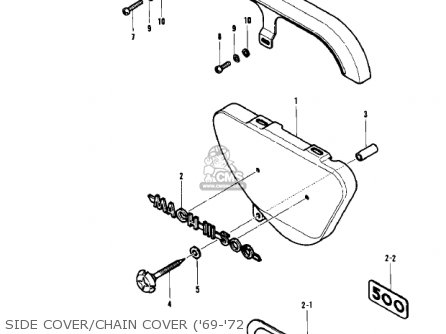 SIDE COVER/CHAIN COVER ('69-'72 - KH500A8 1976 CANADA
