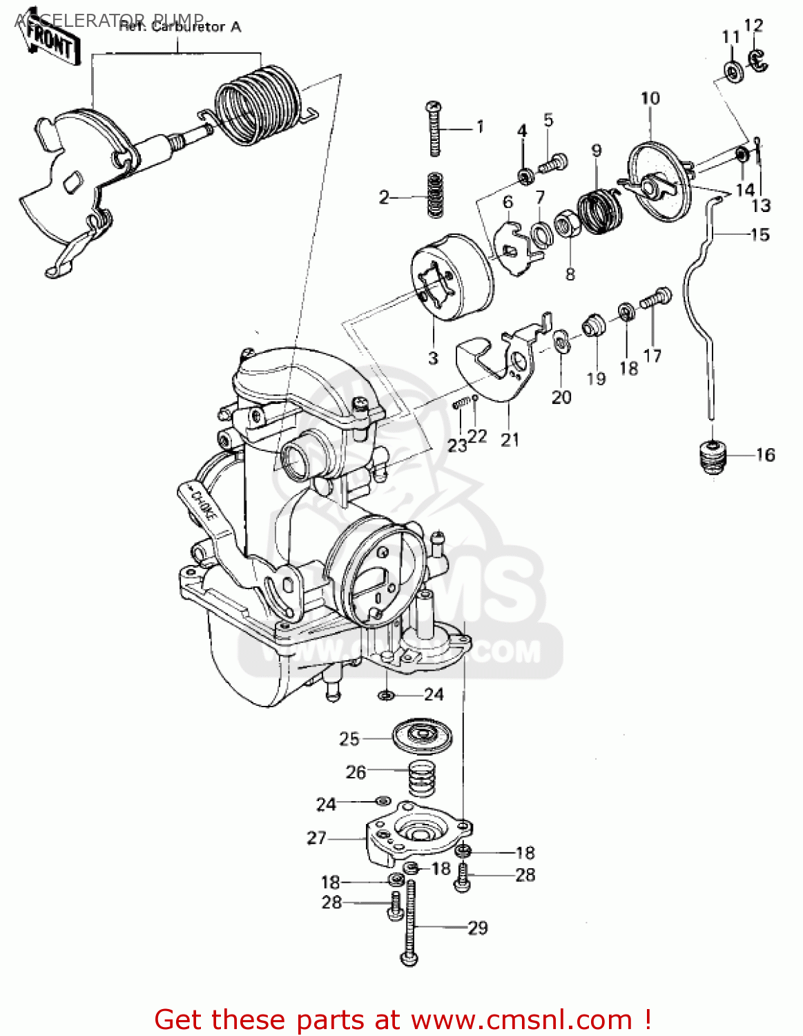 ACCELERATOR PUMP KL250A1 KLR250 1978 CANADA